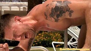 Gaysex jock fucks ass outdoors porn video